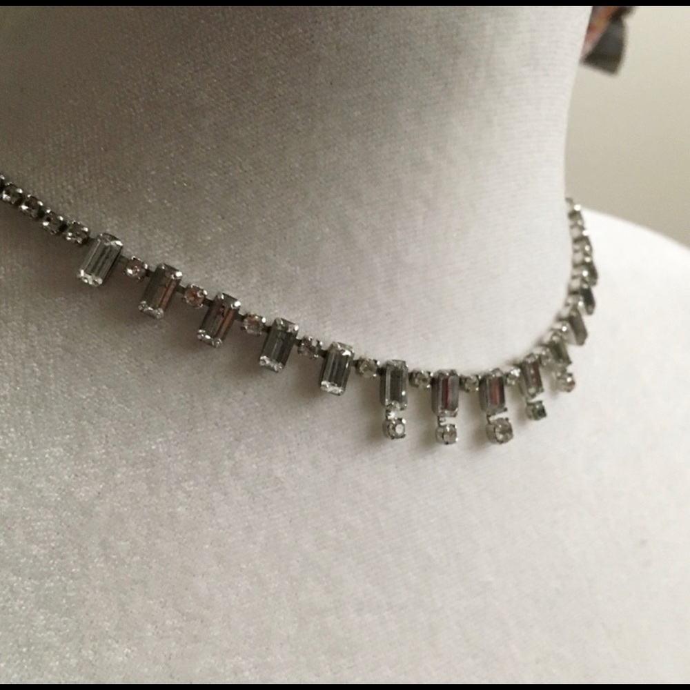 Vintage Rhinestone Necklace - Picture 2 of 6